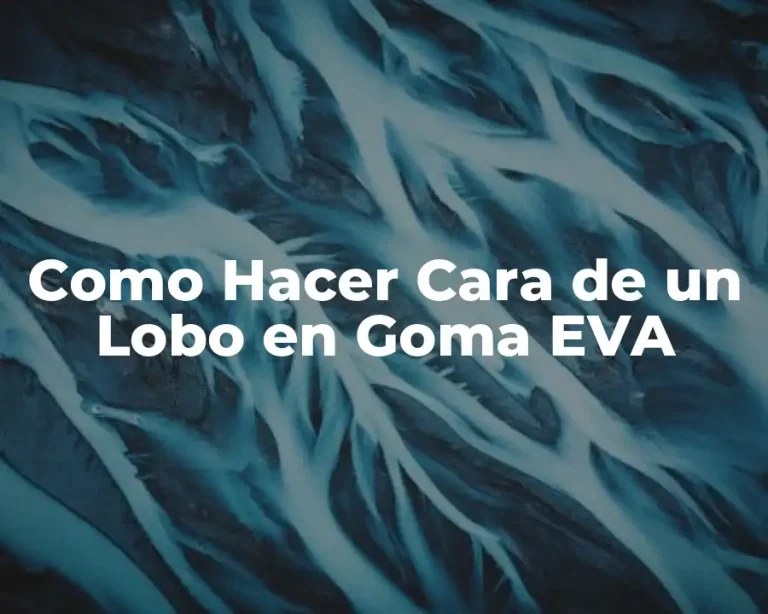 Como Hacer Cara de un Lobo en Goma EVA