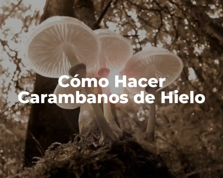Cómo Hacer Carambanos de Hielo