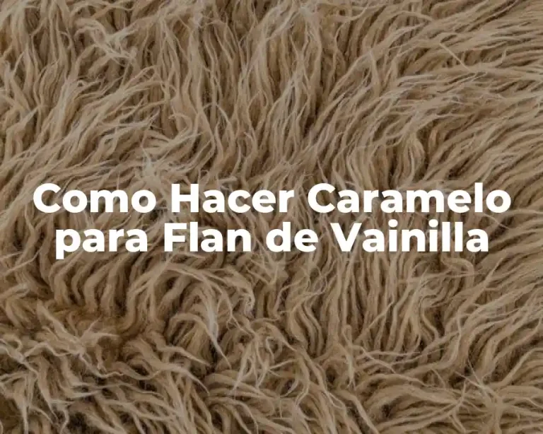 Como Hacer Caramelo para Flan de Vainilla