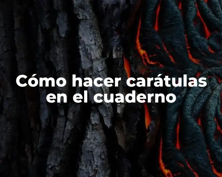 Cómo hacer carátulas en el cuaderno