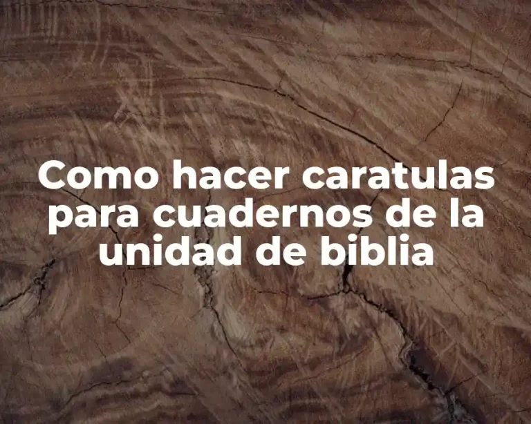 Como hacer caratulas para cuadernos de la unidad de biblia