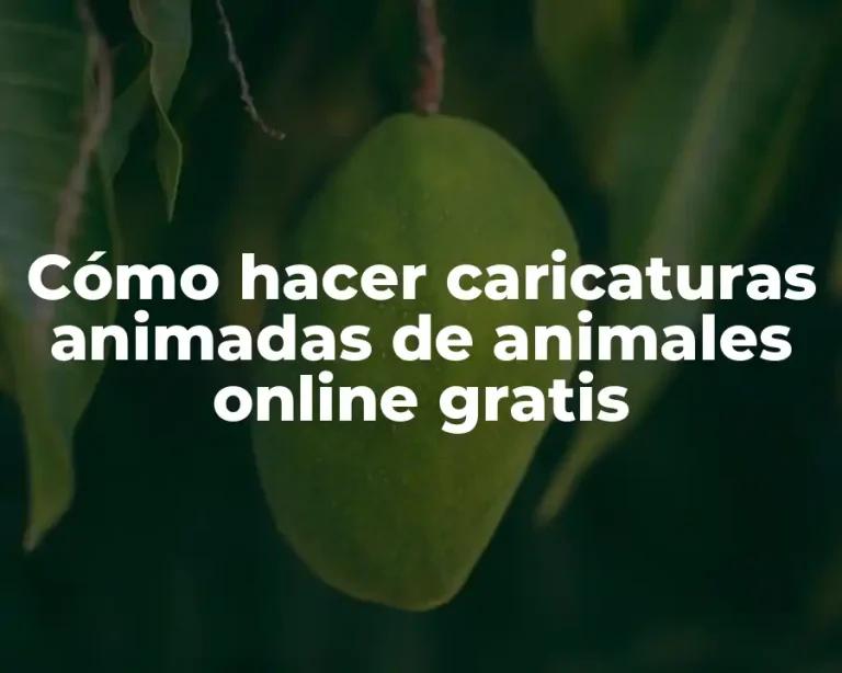 Cómo hacer caricaturas animadas de animales online gratis