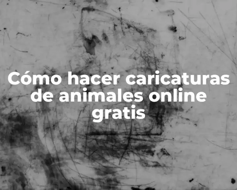 Cómo hacer caricaturas de animales online gratis