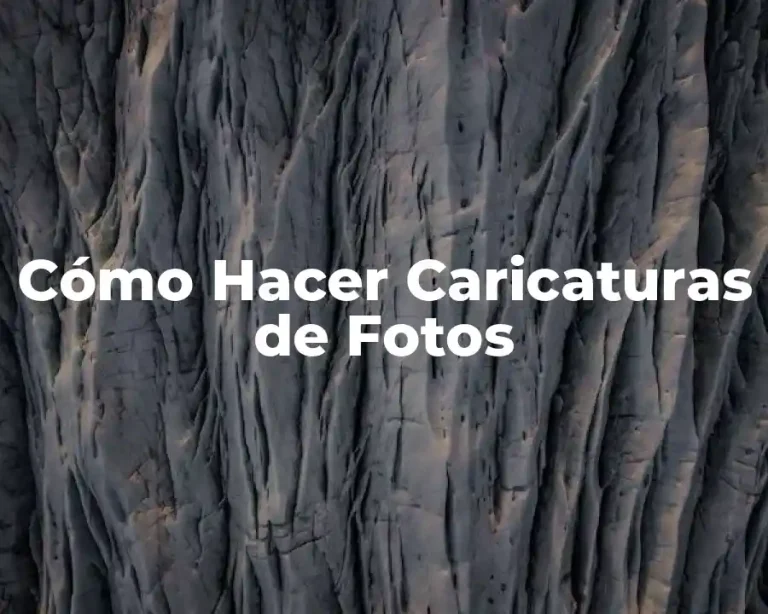 Cómo Hacer Caricaturas de Fotos