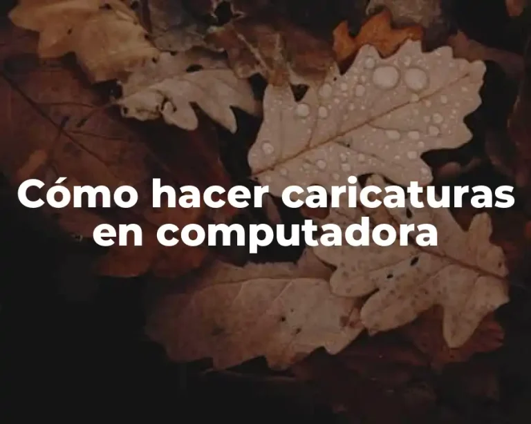 Cómo hacer caricaturas en computadora