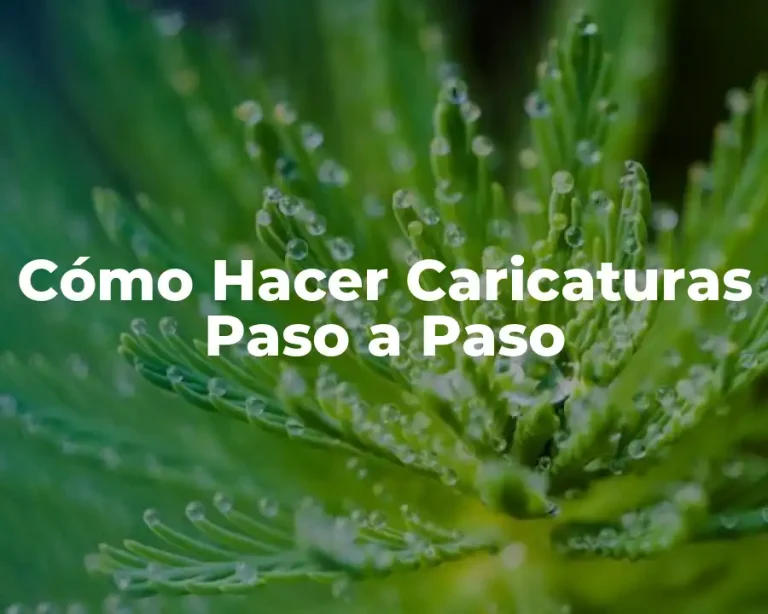 Cómo Hacer Caricaturas Paso a Paso