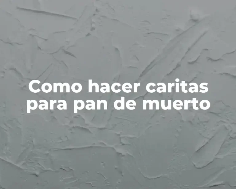Como hacer caritas para pan de muerto
