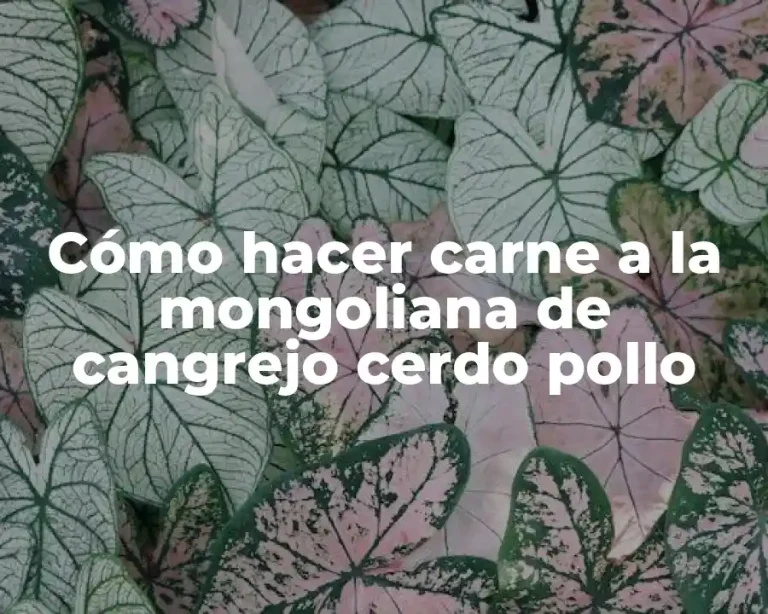 Cómo hacer carne a la mongoliana de cangrejo cerdo pollo