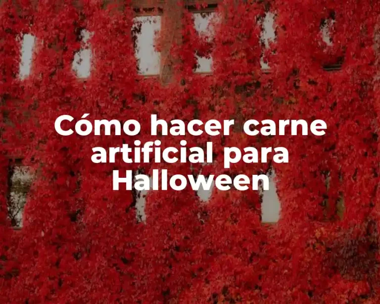 Cómo hacer carne artificial para Halloween