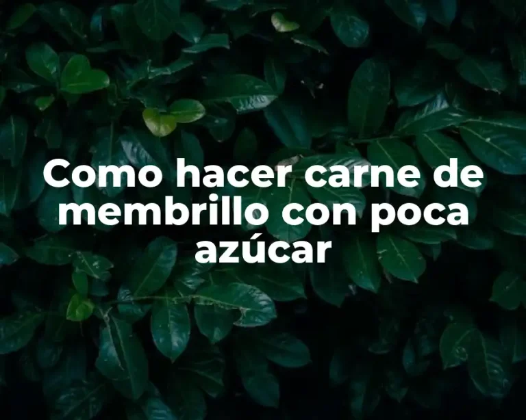 Como hacer carne de membrillo con poca azúcar