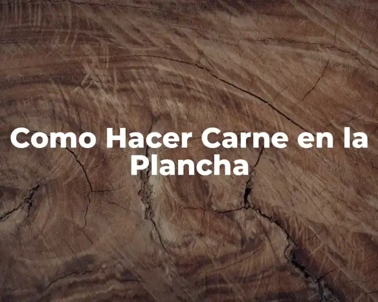 Como Hacer Carne en la Plancha