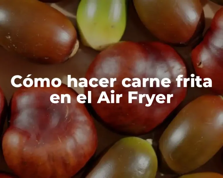 Cómo hacer carne frita en el Air Fryer
