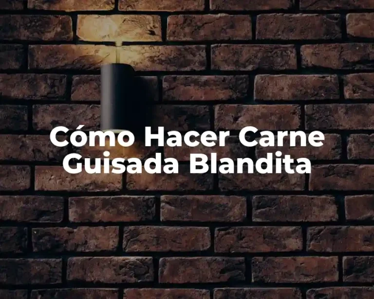 Cómo Hacer Carne Guisada Blandita