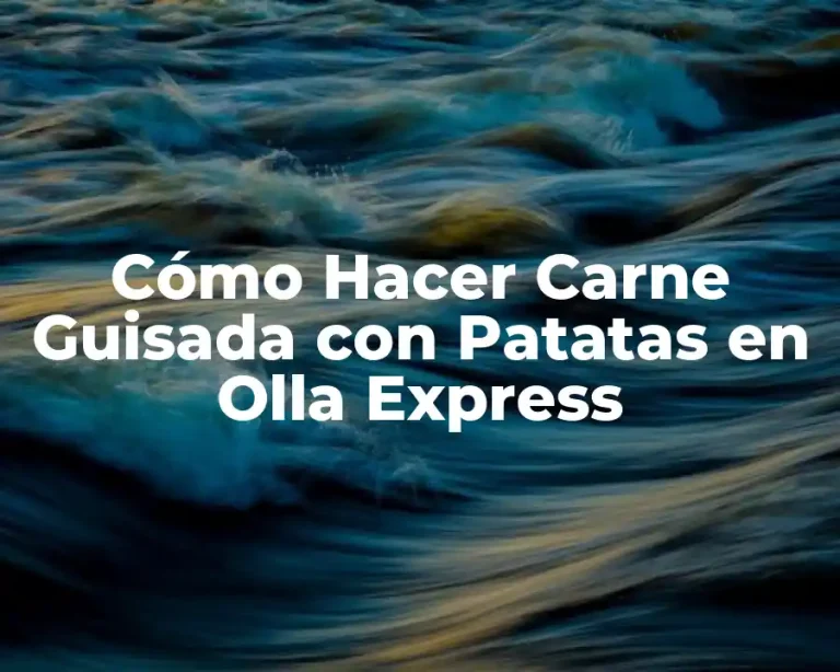 Cómo Hacer Carne Guisada con Patatas en Olla Express