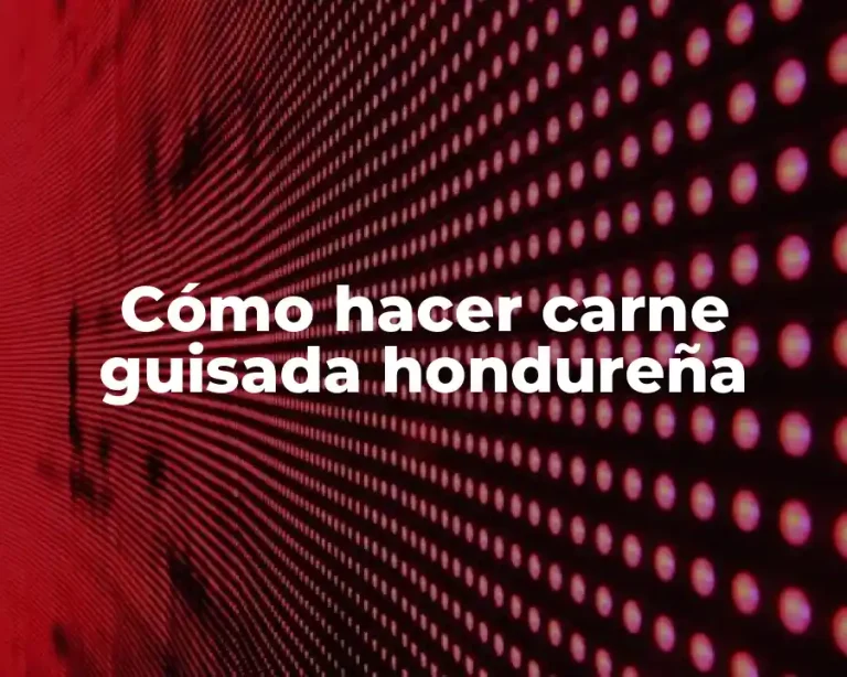 Cómo hacer carne guisada hondureña