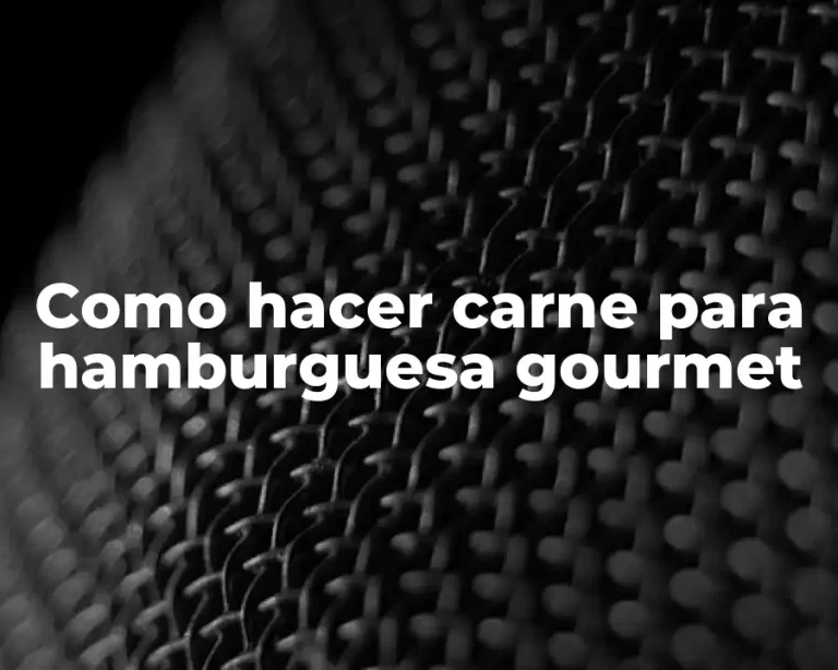 Como hacer carne para hamburguesa gourmet