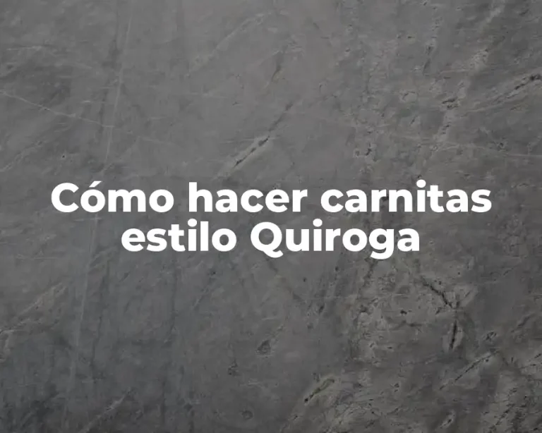 Cómo hacer carnitas estilo Quiroga