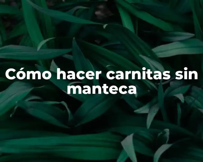 Cómo hacer carnitas sin manteca