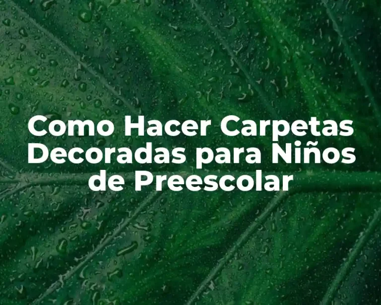 Como Hacer Carpetas Decoradas para Niños de Preescolar