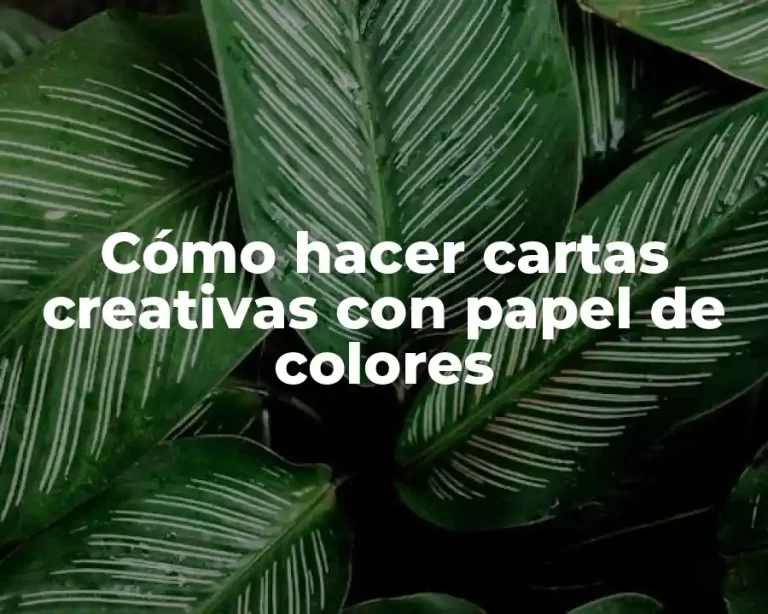 Cómo hacer cartas creativas con papel de colores