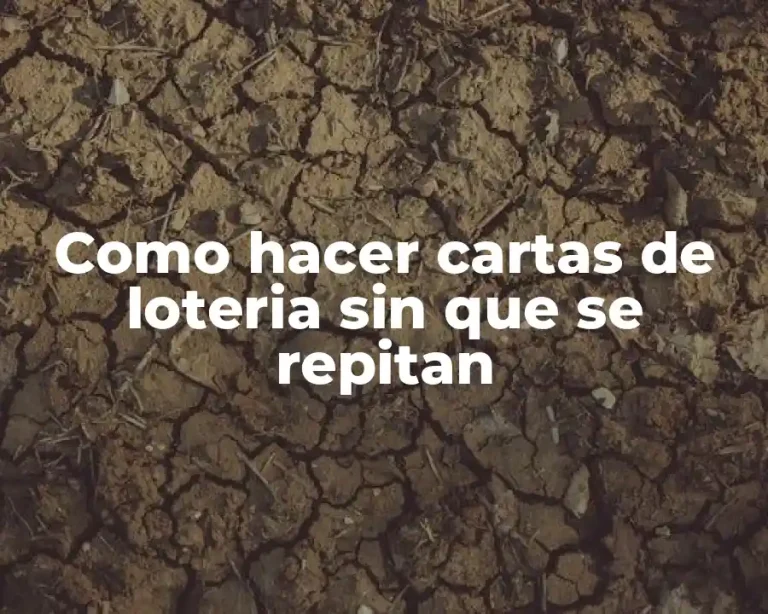 Como hacer cartas de loteria sin que se repitan