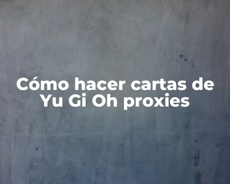 Cómo hacer cartas de Yu Gi Oh proxies