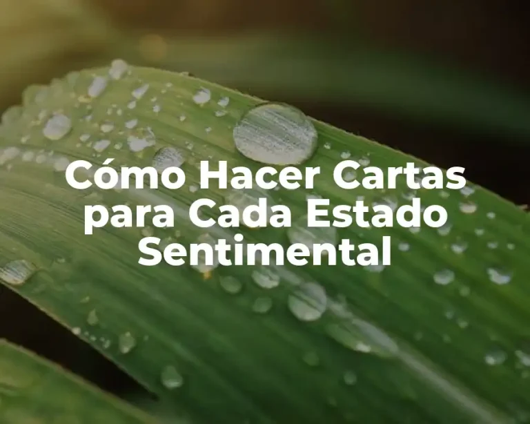 Cómo Hacer Cartas para Cada Estado Sentimental