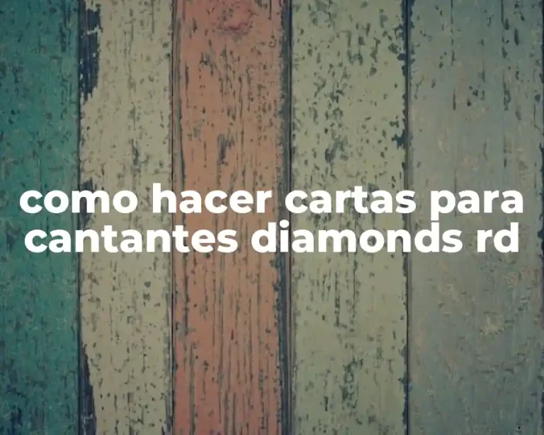 como hacer cartas para cantantes diamonds rd