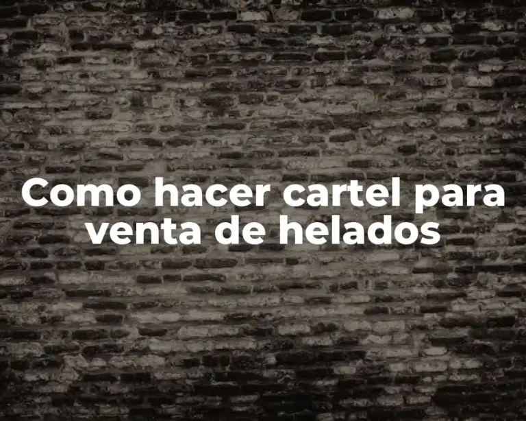 Como hacer cartel para venta de helados