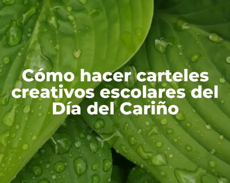 Cómo hacer carteles creativos escolares del Día del Cariño