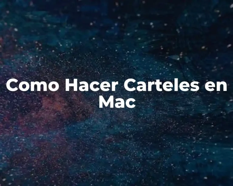 Como Hacer Carteles en Mac