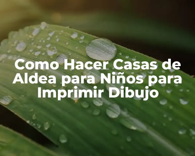 Como Hacer Casas de Aldea para Niños para Imprimir Dibujo