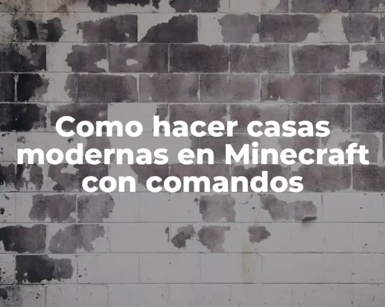 Como hacer casas modernas en Minecraft con comandos