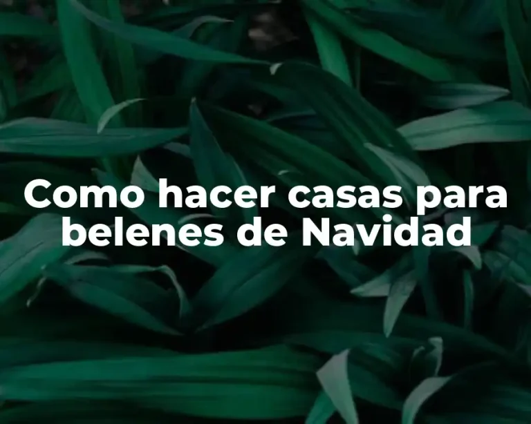 Como hacer casas para belenes de Navidad