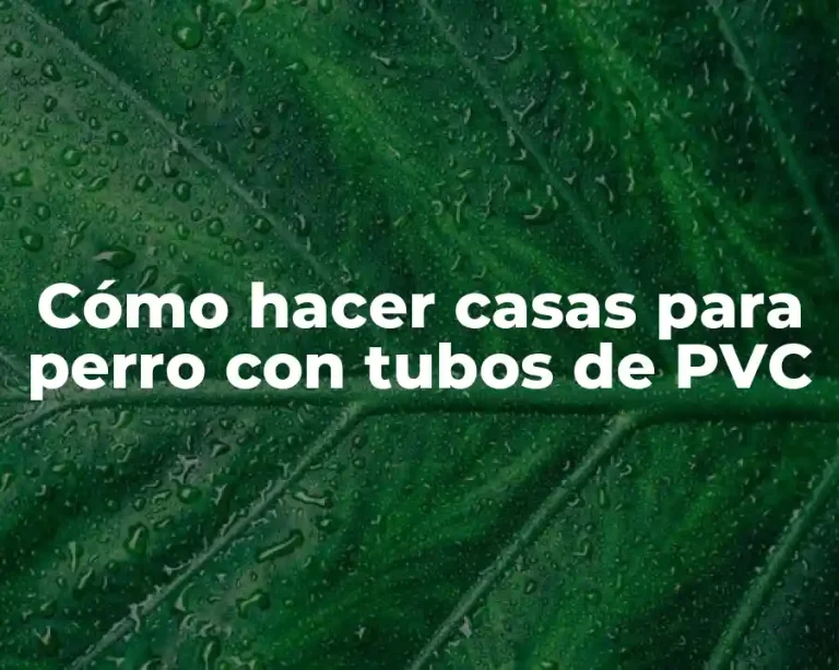 Cómo hacer casas para perro con tubos de PVC