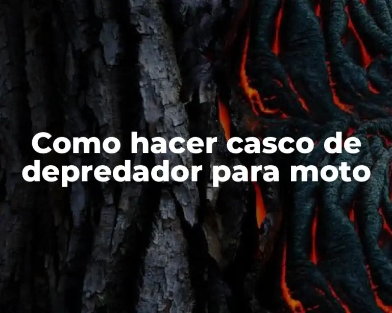 Como hacer casco de depredador para moto