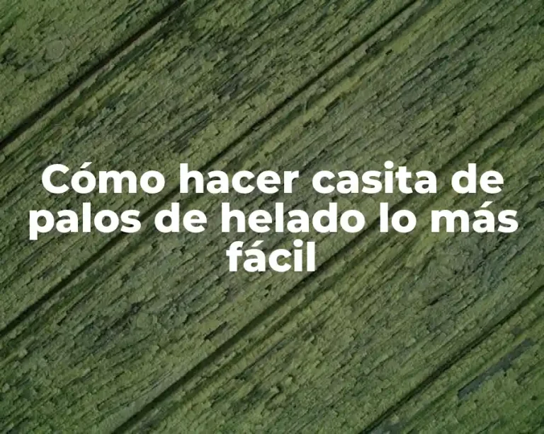 Cómo hacer casita de palos de helado lo más fácil