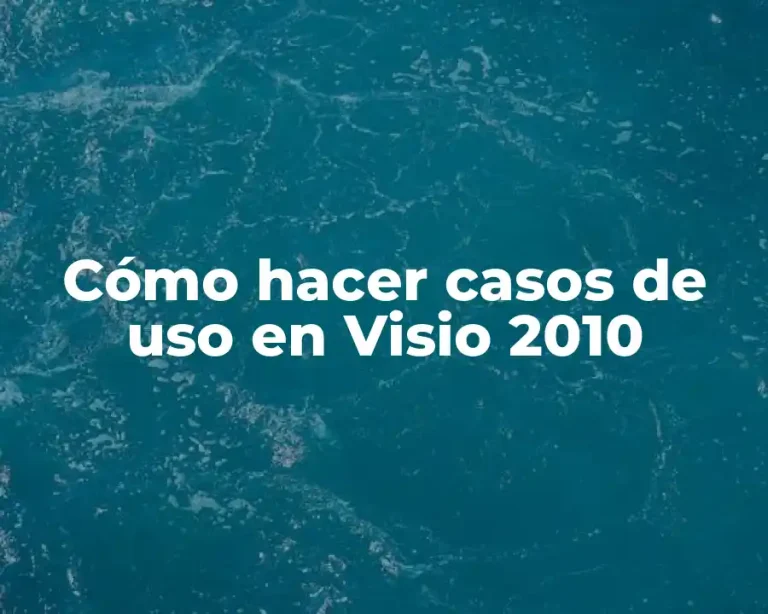Cómo hacer casos de uso en Visio 2010
