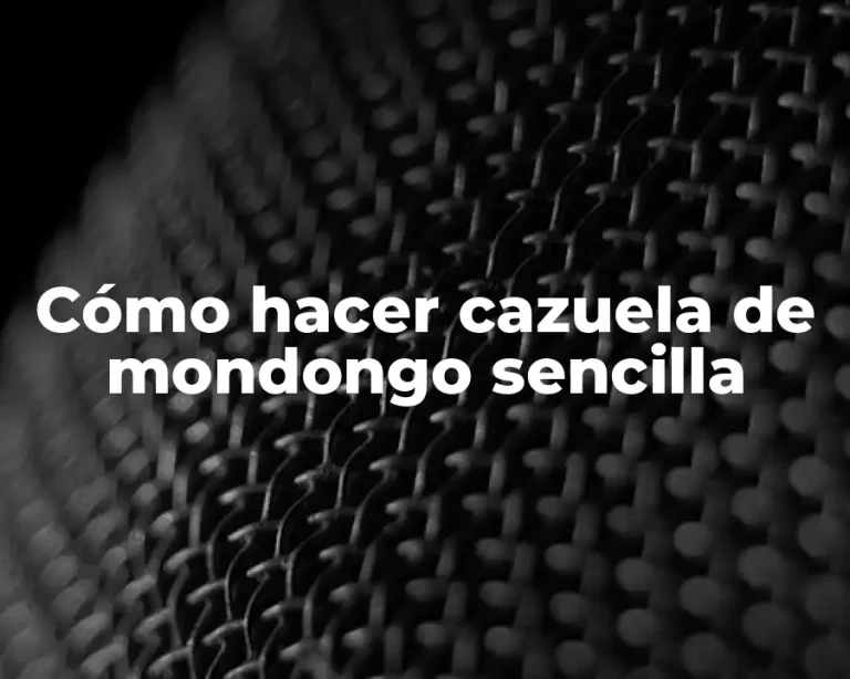 Cómo hacer cazuela de mondongo sencilla