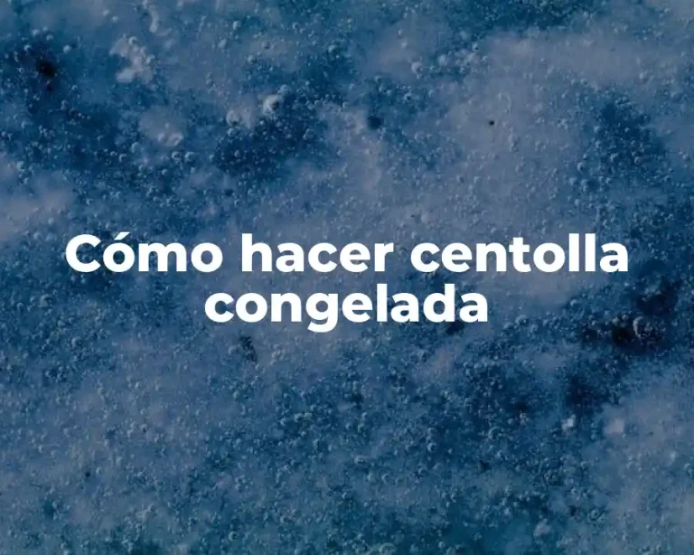 Cómo hacer centolla congelada