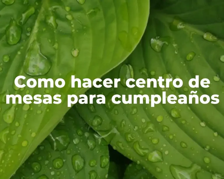 Como hacer centro de mesas para cumpleaños