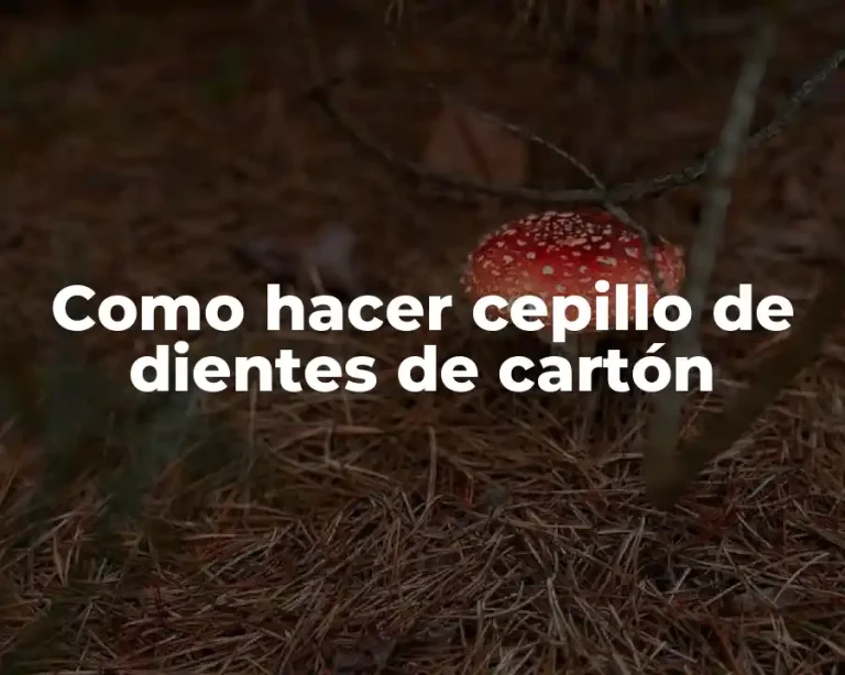 Como hacer cepillo de dientes de cartón