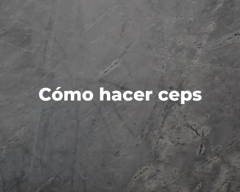 Cómo hacer ceps