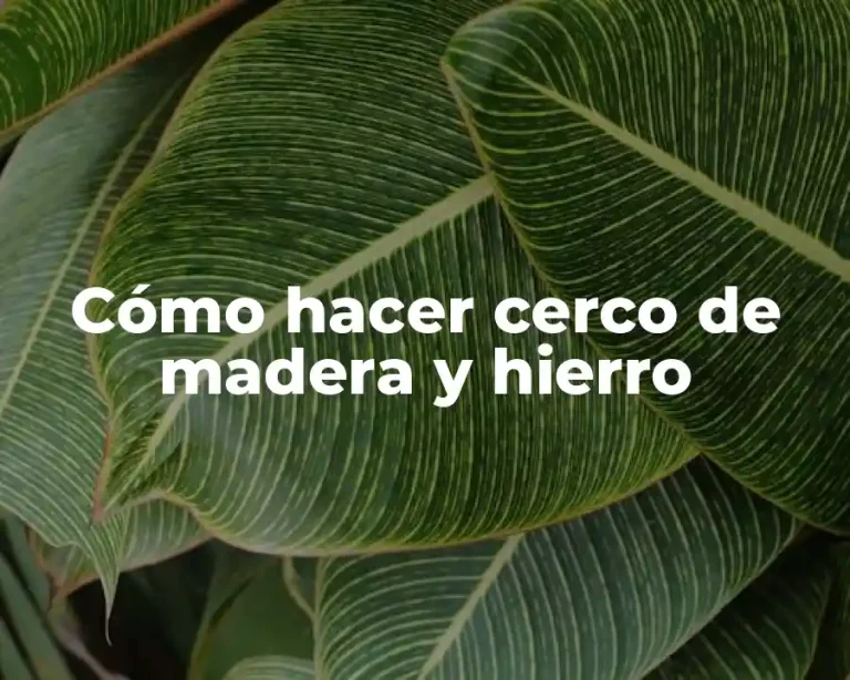 Cómo hacer cerco de madera y hierro