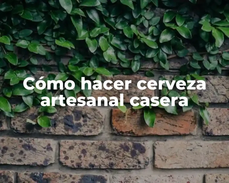Cómo hacer cerveza artesanal casera