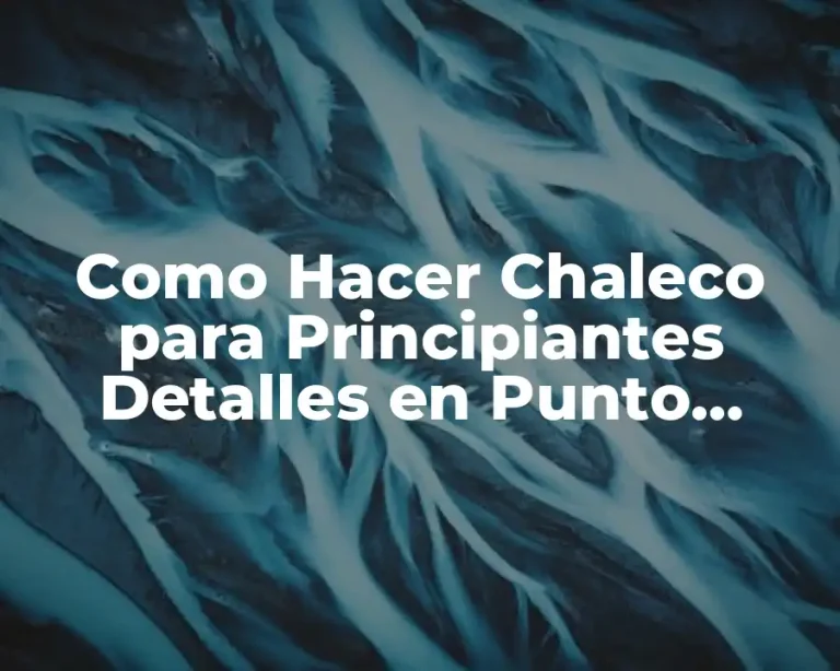 Como Hacer Chaleco para Principiantes Detalles en Punto Araña