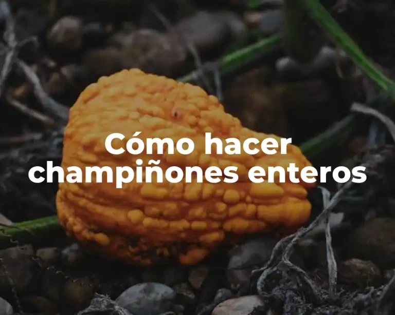 Cómo hacer champiñones enteros