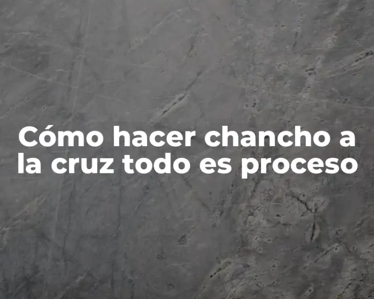 Cómo hacer chancho a la cruz todo es proceso