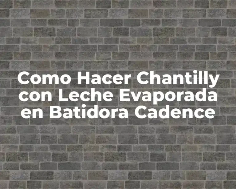 Como Hacer Chantilly con Leche Evaporada en Batidora Cadence