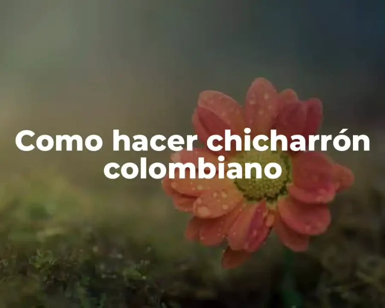 Como hacer chicharrón colombiano